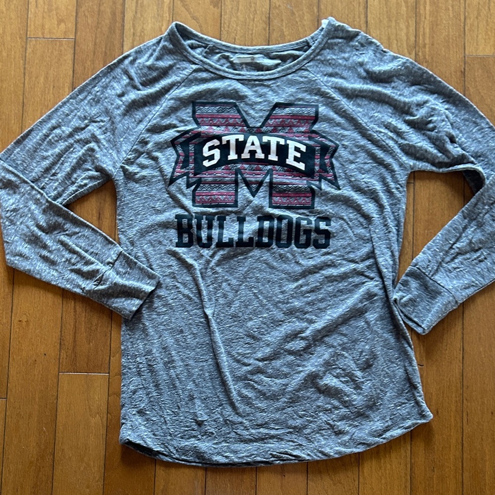 Pressbox Gray State Bulldogs Long Sleeve Tee
